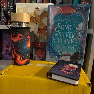 illumicrate February box. Amelie Wen Zhao “Song of silver flame like night”